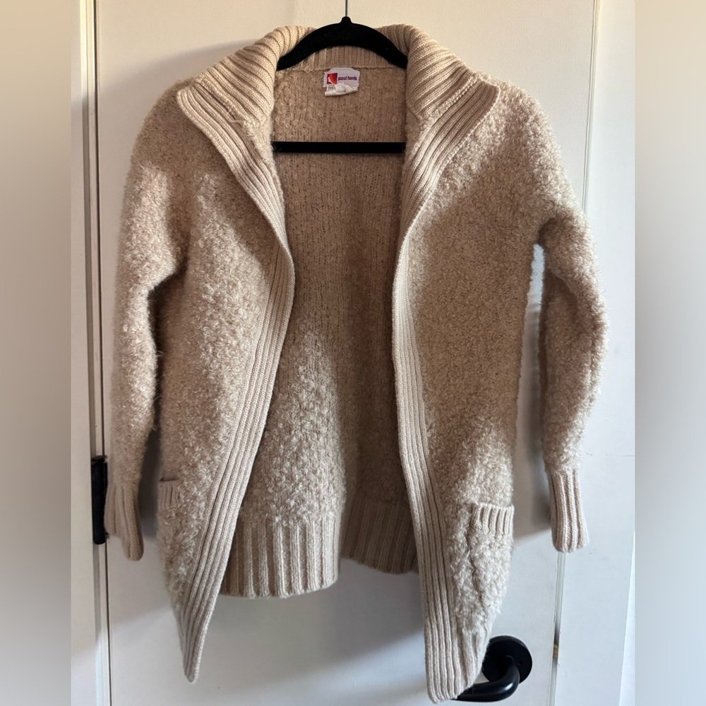 Vintage wool mohair open cardigan